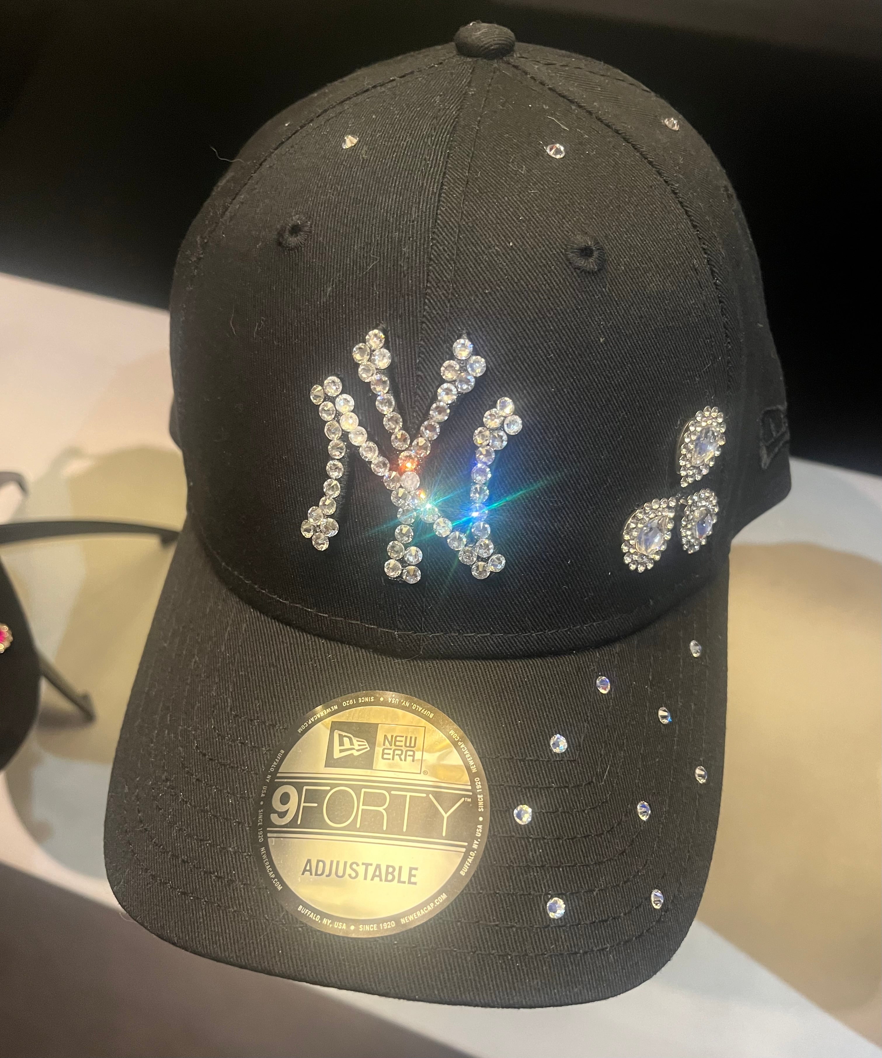 Black crystal New York Yankees Cap